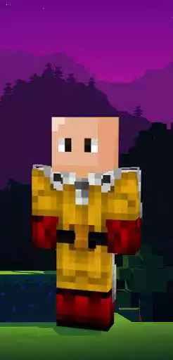 Play Saitama Skin for Minecraft as an online game Saitama Skin for Minecraft with UptoPlay