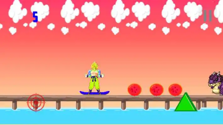 Play Saiyan Goku skater shooting