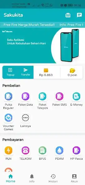 Play Sakukita: Pulsa PPOB Murah as an online game Sakukita: Pulsa PPOB Murah with UptoPlay