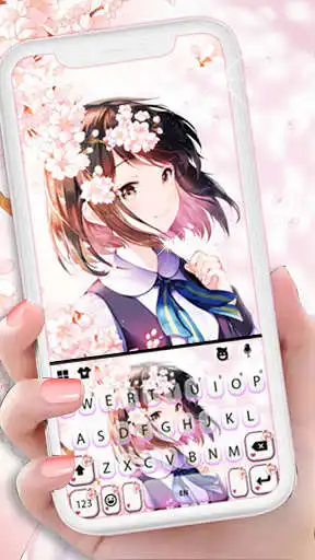 Play Sakura Breeze Girl Keyboard Background  and enjoy Sakura Breeze Girl Keyboard Background with UptoPlay