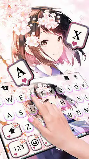 Play Sakura Breeze Girl Keyboard Background as an online game Sakura Breeze Girl Keyboard Background with UptoPlay