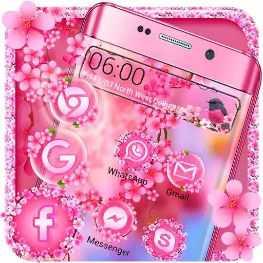 Free play online Sakura Flowers Theme  APK