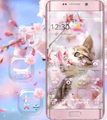 Play Sakura Kitty Theme Wallpaper