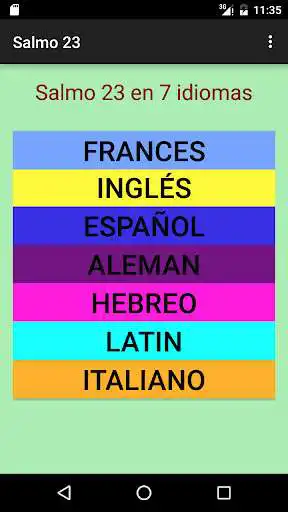 Play Salmo 23 en 7 idiomas