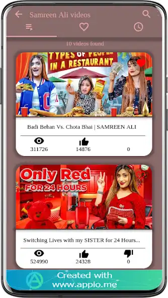 Play Samreen Ali videos  and enjoy Samreen Ali videos with UptoPlay