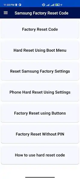 Play Samsung Factory Reset Code  and enjoy Samsung Factory Reset Code with UptoPlay