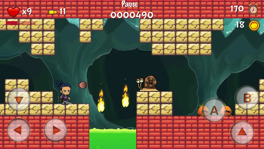 Play Samurai Adventure : Endless Fi as an online game Samurai Adventure : Endless Fi with UptoPlay