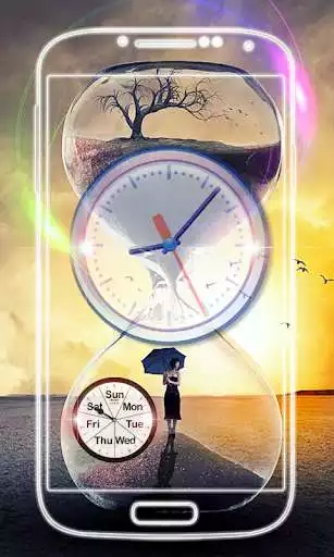 Play Sand Clock Live Wallpaper