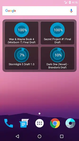 Play Sanderson Progress Widget  and enjoy Sanderson Progress Widget with UptoPlay