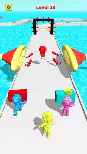 Play Sandman Shortcut Race: Pixel 3d Man Run Game as an online game Sandman Shortcut Race: Pixel 3d Man Run Game with UptoPlay
