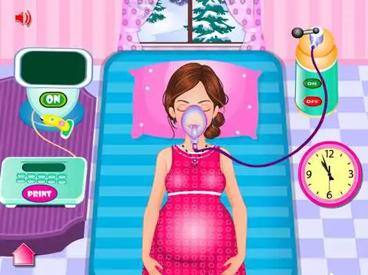 Play Sandra gives birth a baby