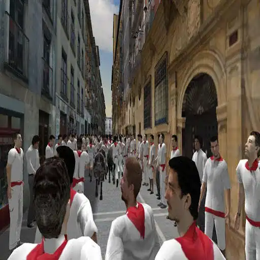 Play San Fermin Encierro Pamplona as an online game San Fermin Encierro Pamplona with UptoPlay
