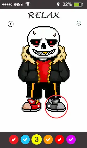 Play Sans Pixel Art - Paint By Number  and enjoy Sans Pixel Art - Paint By Number with UptoPlay