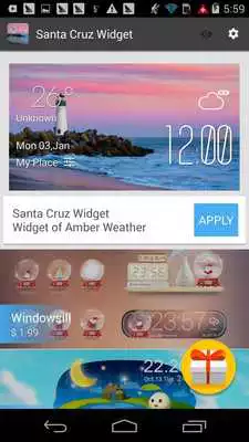 Play Santa Cruz weather widget