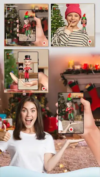Play Santa  Elf Christmas AR video as an online game Santa  Elf Christmas AR video with UptoPlay