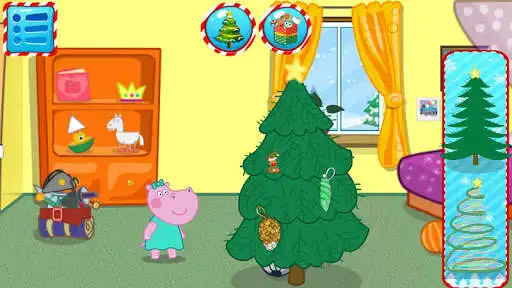 Play Santa Hippo: Christmas Eve as an online game Santa Hippo: Christmas Eve with UptoPlay