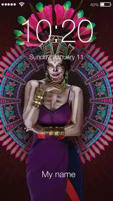 Play Santa Muerte Screen Lock  Wallpaper
