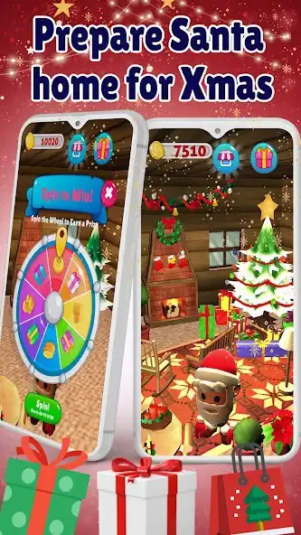 Play Santa Run - Xmas Runner as an online game Santa Run - Xmas Runner with UptoPlay