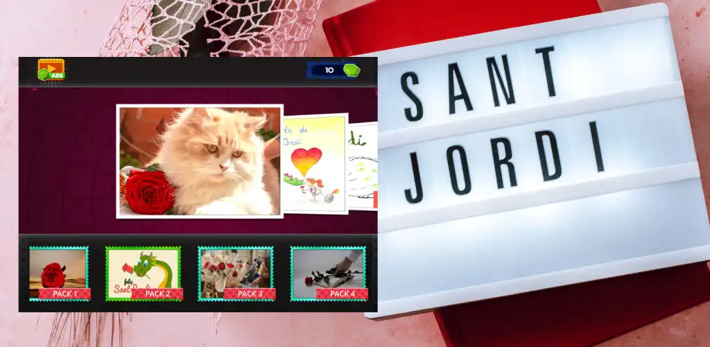 Play Sant Jordi Puzle as an online game Sant Jordi Puzle with UptoPlay