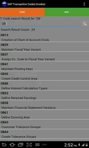 Play APK SAP TCodes Instant Search  and enjoy SAP TCodes Instant Search with UptoPlay com.espel.tcodefinder