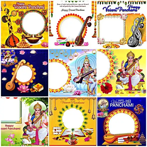 Play Saraswati Puja Photo Frame as an online game Saraswati Puja Photo Frame with UptoPlay