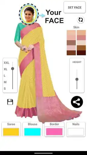 Play Saree Colour Changer - Blouse,Border and Nails  and enjoy Saree Colour Changer - Blouse,Border and Nails with UptoPlay