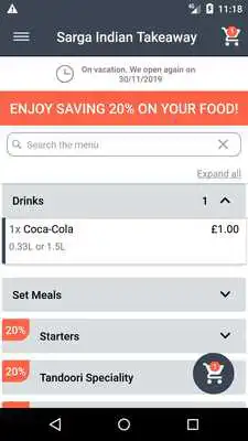 Play SARGA INDIAN TAKEAWAY as an online game SARGA INDIAN TAKEAWAY with UptoPlay