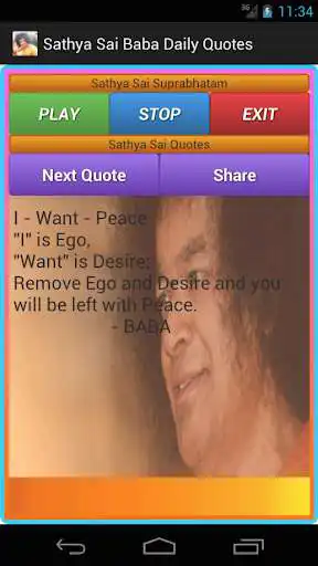 Play Sathya Sai Quote & Suprabhatam as an online game Sathya Sai Quote & Suprabhatam with UptoPlay