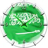 Free play online Saudi Arabia Flag Theme Clock APK