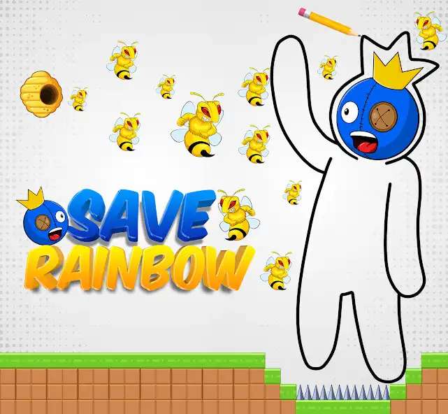Play Save The Blue Monster Rainbow  and enjoy Save The Blue Monster Rainbow with UptoPlay