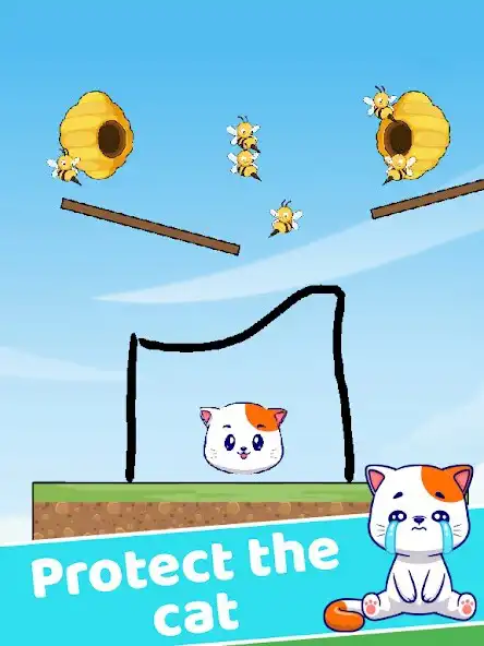 Play Save The cat - pet vs bee  and enjoy Save The cat - pet vs bee with UptoPlay