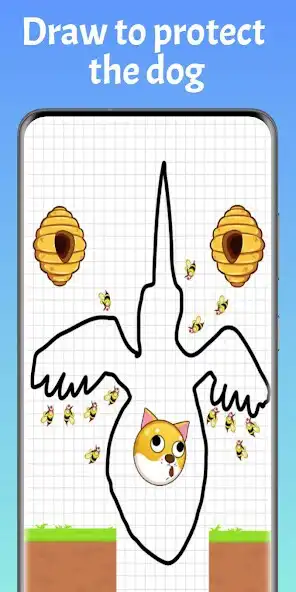 Play save the dog bee draw  and enjoy save the dog bee draw with UptoPlay
