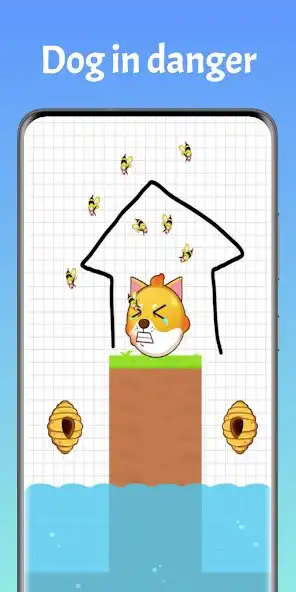 Play save the dog bee draw as an online game save the dog bee draw with UptoPlay