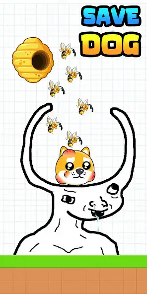 Play Save the Doge: Draw Puzzle as an online game Save the Doge: Draw Puzzle with UptoPlay