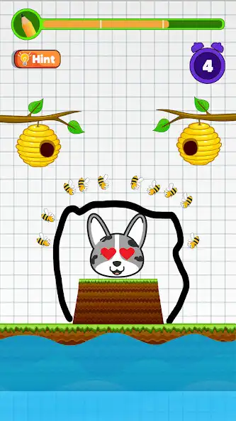 Play Save The Dog Game - Dog vs Bee as an online game Save The Dog Game - Dog vs Bee with UptoPlay