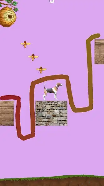 Play Save the Doggy - Dog Vs Bee as an online game Save the Doggy - Dog Vs Bee with UptoPlay