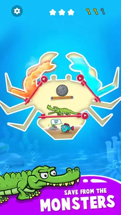 Play Save the Fish - Pull the Pin as an online game Save the Fish - Pull the Pin with UptoPlay