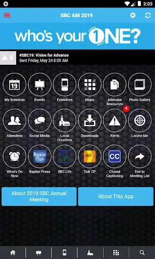 Play APK SBC Annual Meetings  and enjoy SBC Annual Meetings with UptoPlay com.coreapps.android.followme.sbc_meetings