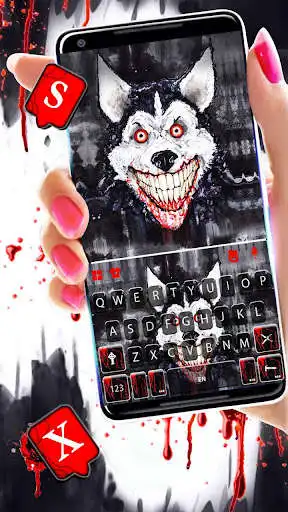 Play Scary Blood Dog Keyboard Theme as an online game Scary Blood Dog Keyboard Theme with UptoPlay