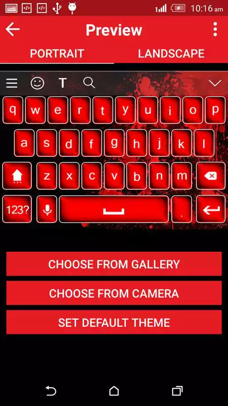 Play Scary Blood Keyboard Theme