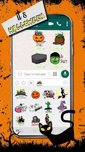 Play Scary Halloween Emoji Stickers as an online game Scary Halloween Emoji Stickers with UptoPlay