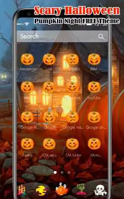 Play Scary Halloween pumpkin night free theme