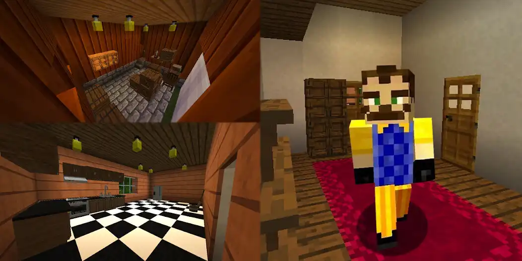 Play Scary Neighbor Maps for MCPE as an online game Scary Neighbor Maps for MCPE with UptoPlay
