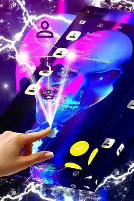 Play Scary Neon Skull SMS