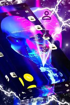 Play Scary Neon Skull SMS