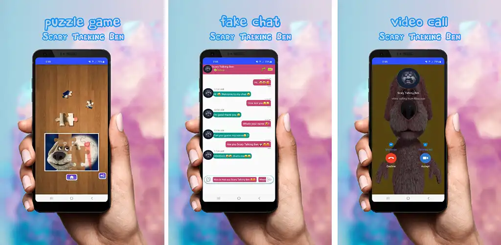 Play Scary Talking Ben Video Call as an online game Scary Talking Ben Video Call with UptoPlay