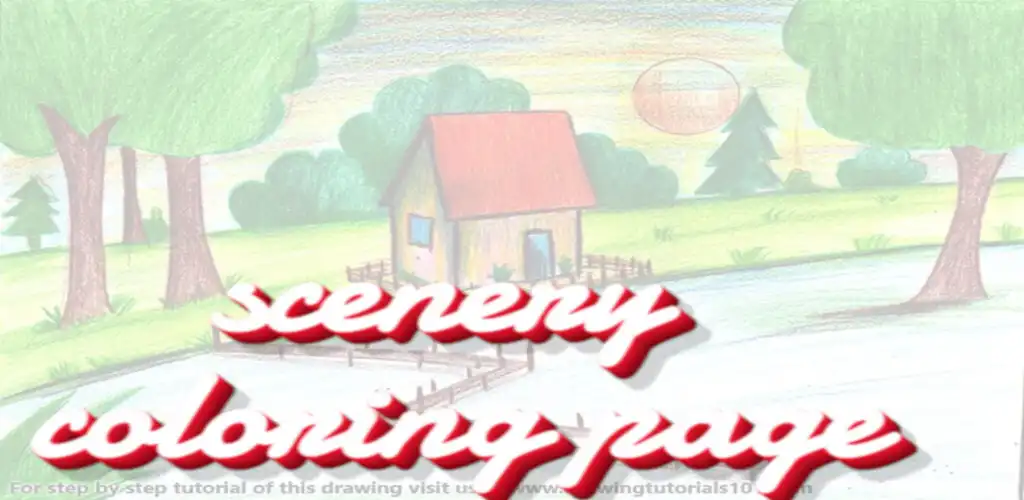 Play scenery coloring page  and enjoy scenery coloring page with UptoPlay