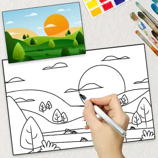 Play Scenery Draw Step by Step for Kids APK
