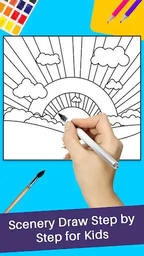 Play Scenery Draw Step by Step for Kids  and enjoy Scenery Draw Step by Step for Kids with UptoPlay