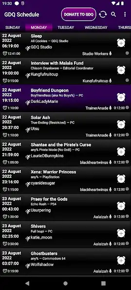Play Schedule for GDQ as an online game online Schedule for GDQ with UptoPlay Play Schedule for GDQ as an online game Schedule for GDQ with UptoPlay